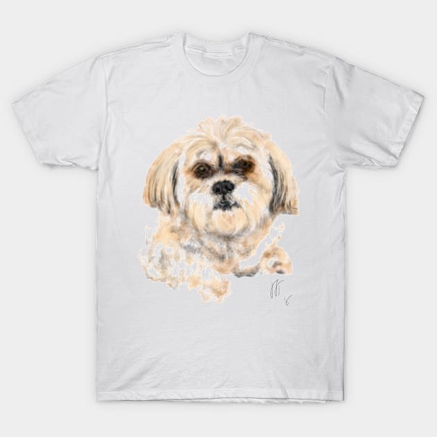 Unhappy Pooch T-Shirt by LITDigitalArt